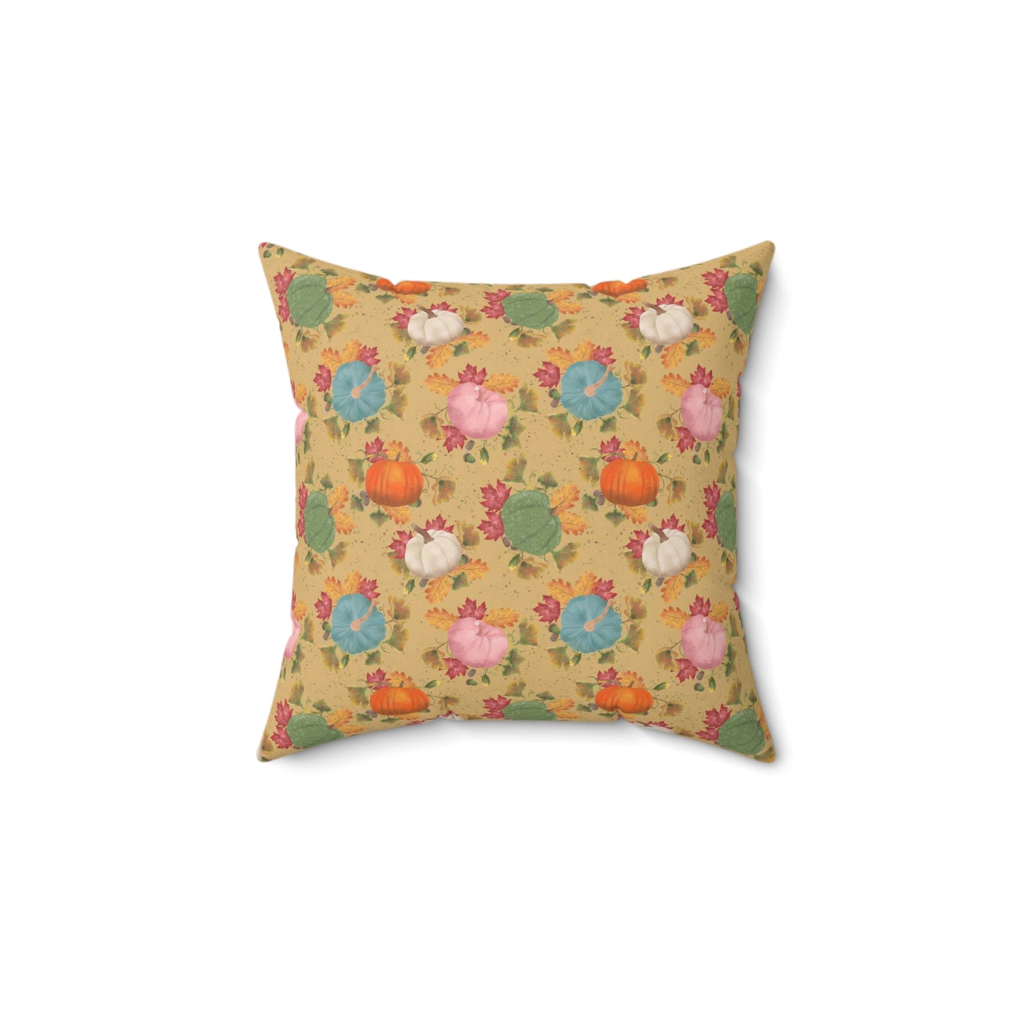 Colorful Pumpkins Spun Polyester Square Pillow