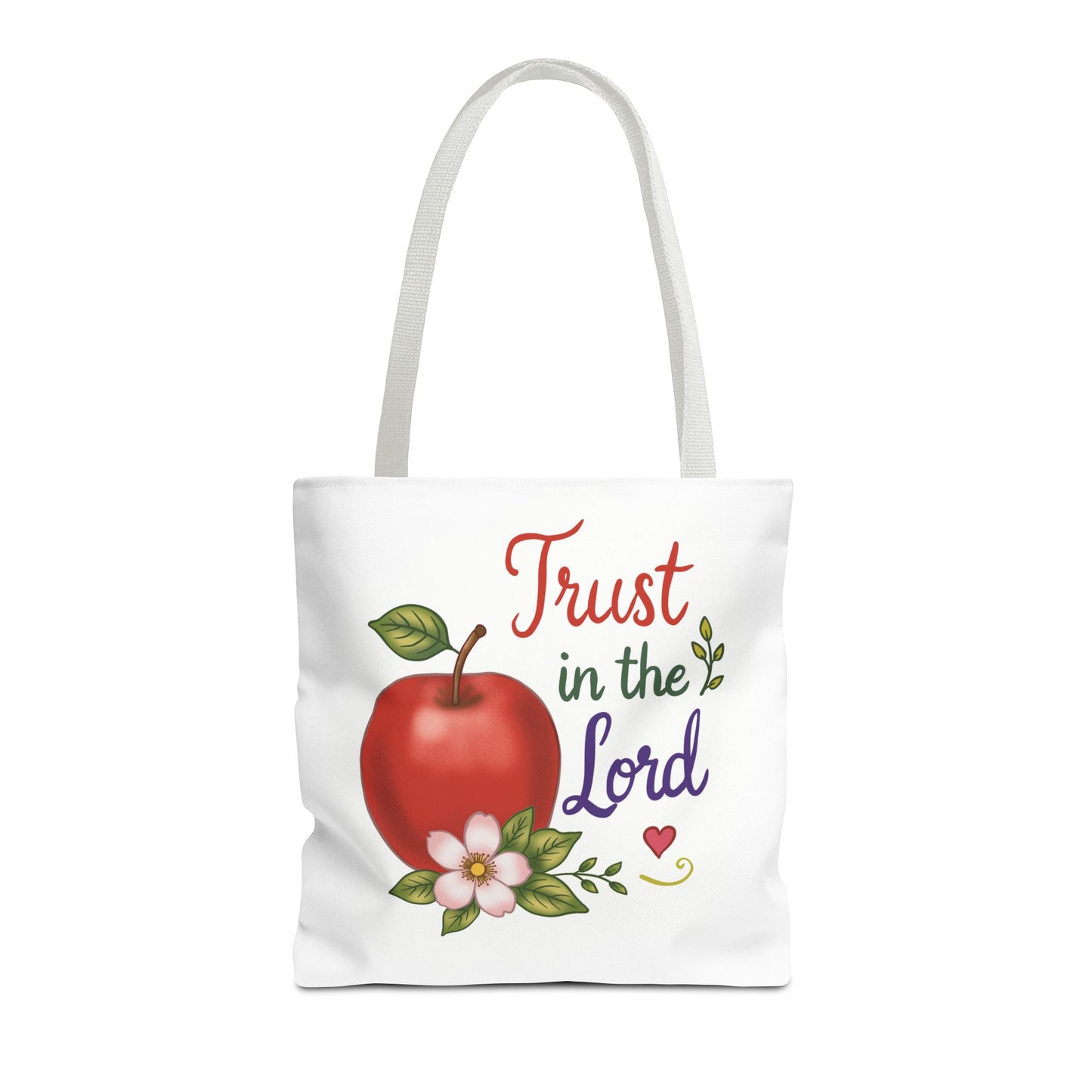 Trust in the Lord Apple Tote Bag — Faith-Based Christian Grocery & Everyday Tote