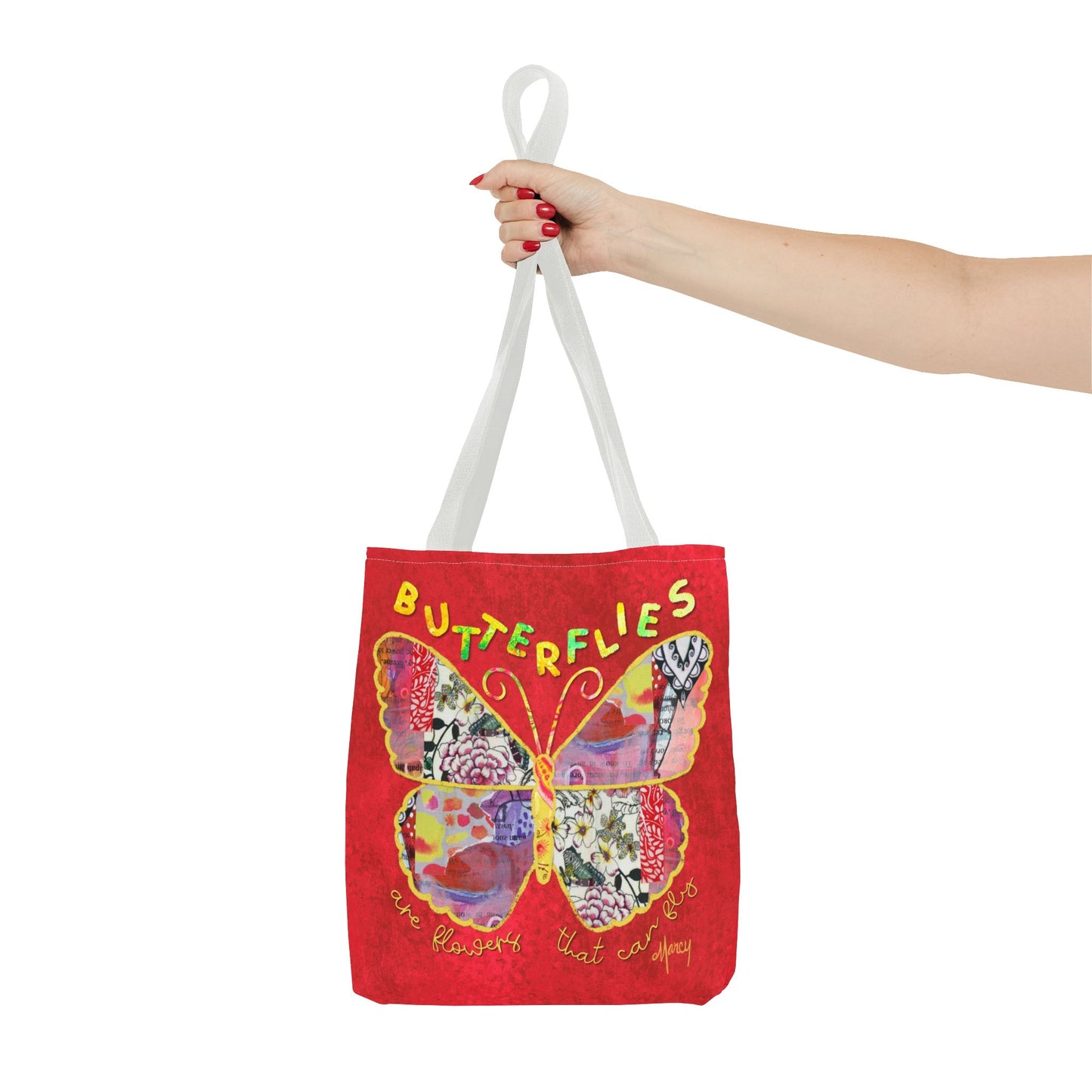 Boho Butterfly Collage Tote Bag
