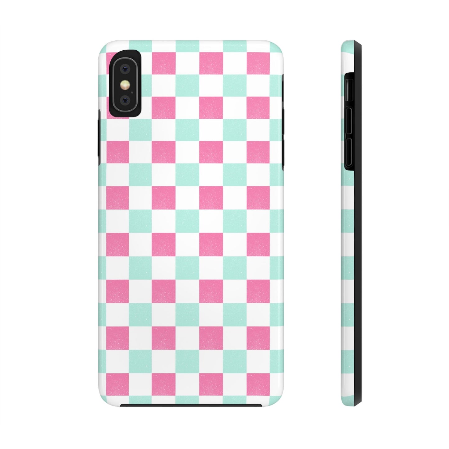 Pastel Christmas Checks Tough Phone Cases