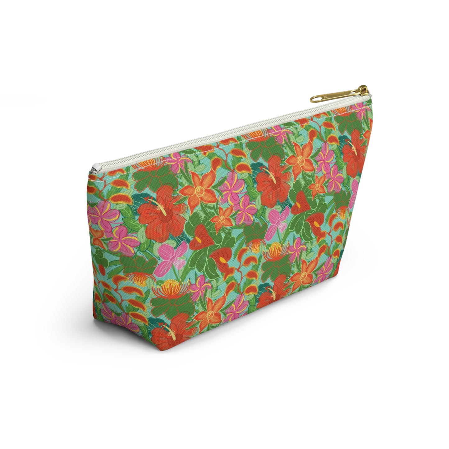 Tropical Flowers Accessory Pouch