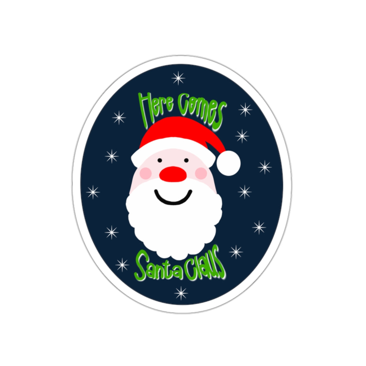 Here Comes Santa Claus Die-Cut Stickers