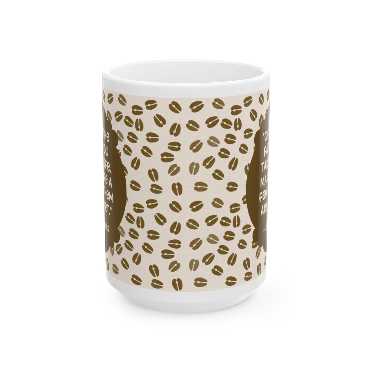 Deer Tracks with John Muir Quote Ceramic Mug 11oz & 15oz