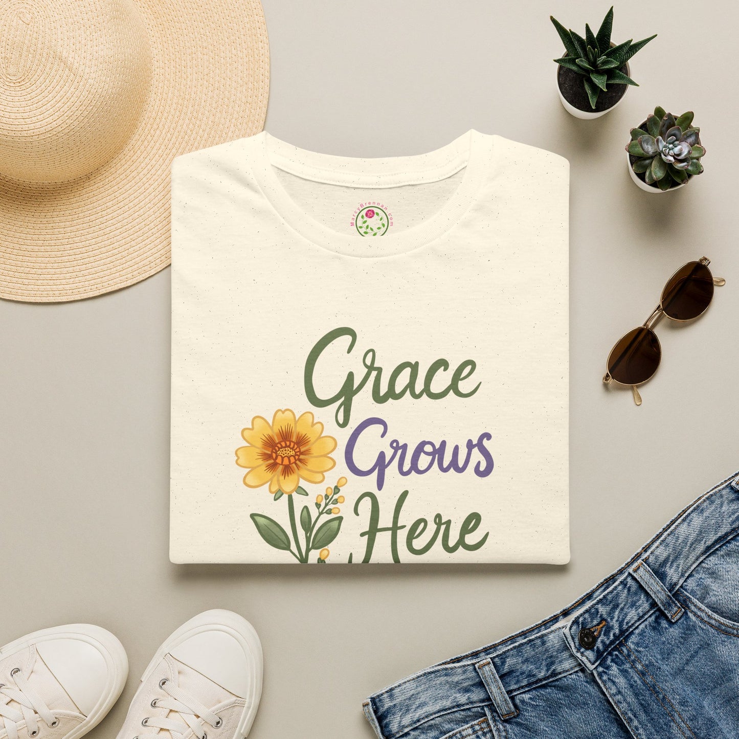 Grace Grows Here Floral T-Shirt