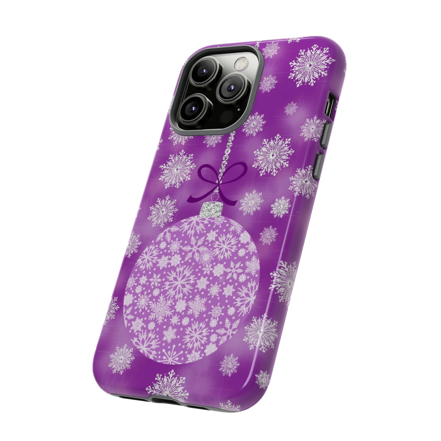 Glittering Snowflake Bauble in Purples Tough Cases