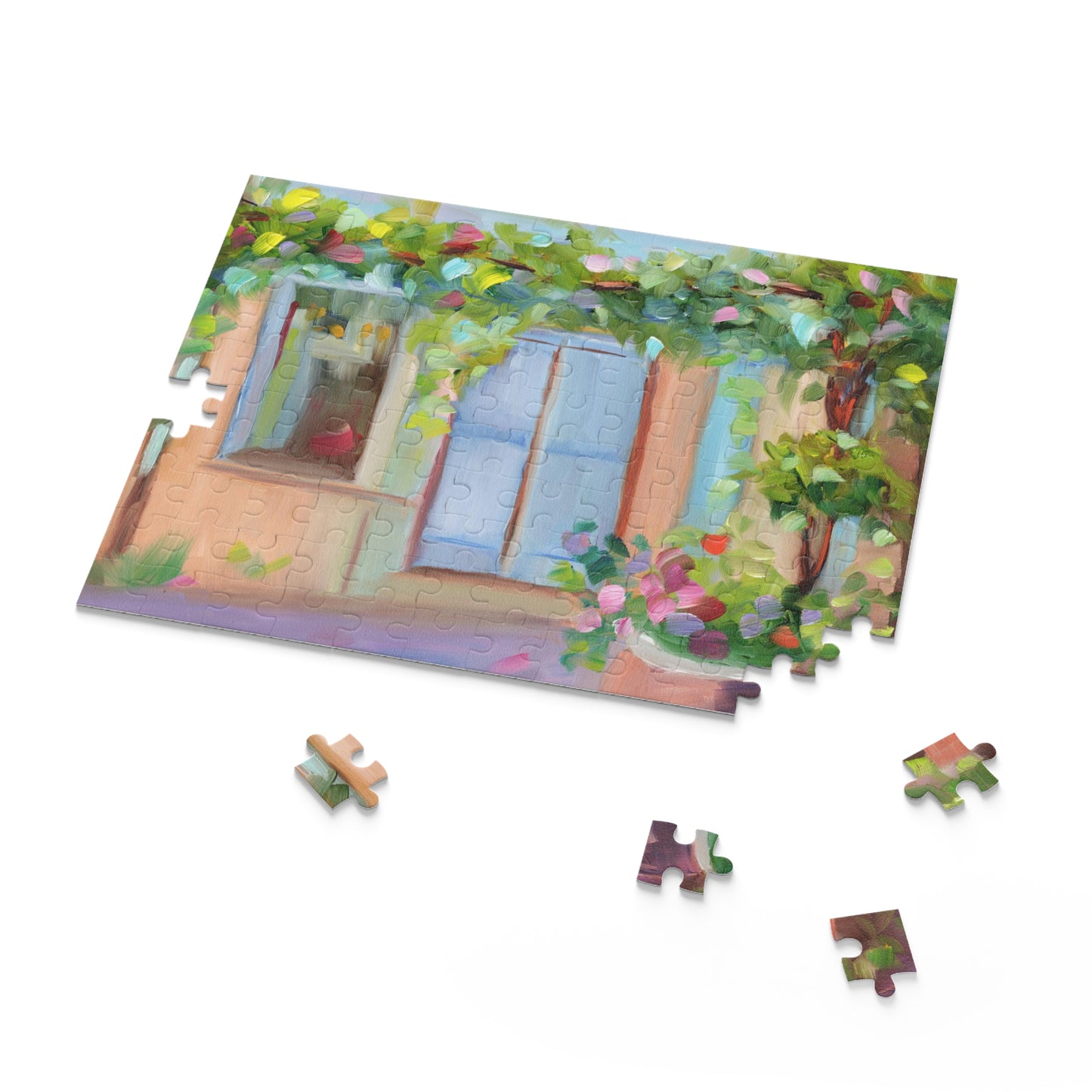Flower-Strewn Provence Storefront Puzzle (120, 252, 500-Piece)