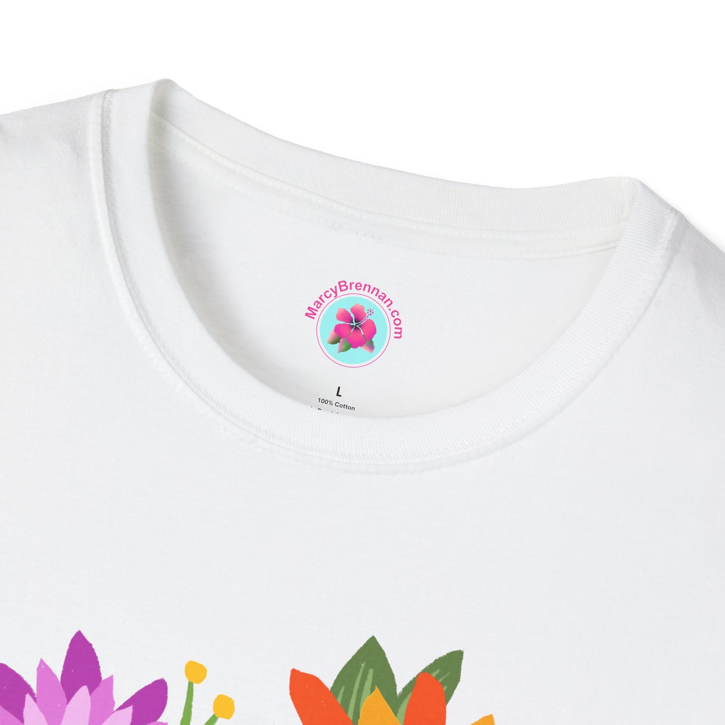 Heart-Shaped Flower Bouquet Softstyle T-Shirt