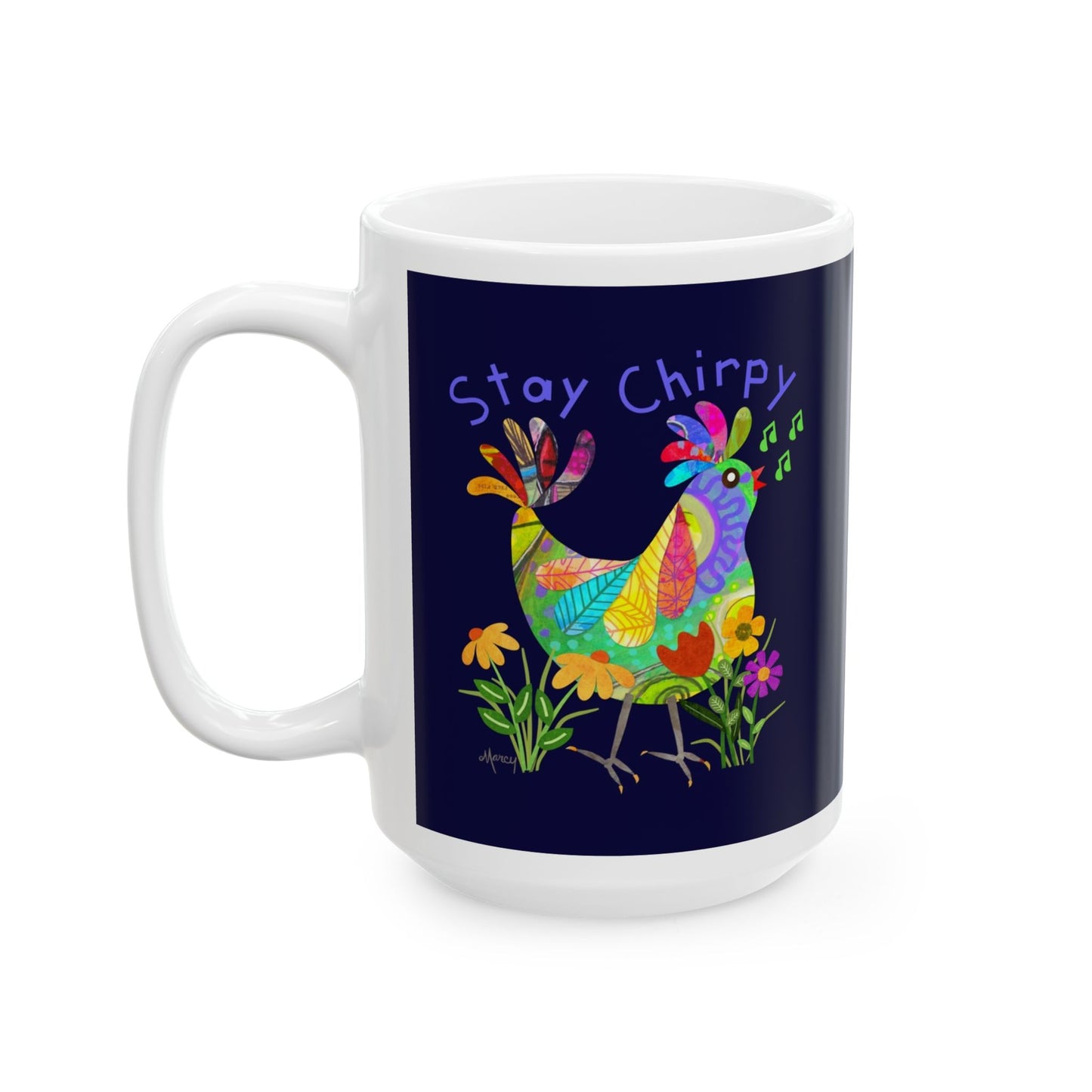 Kooky Bird Collage Ceramic Mug 11oz & 15oz