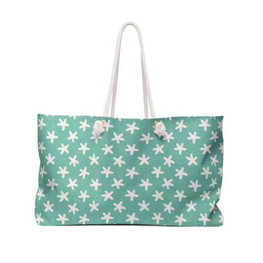 Starfish on Sea Green Weekender Bag