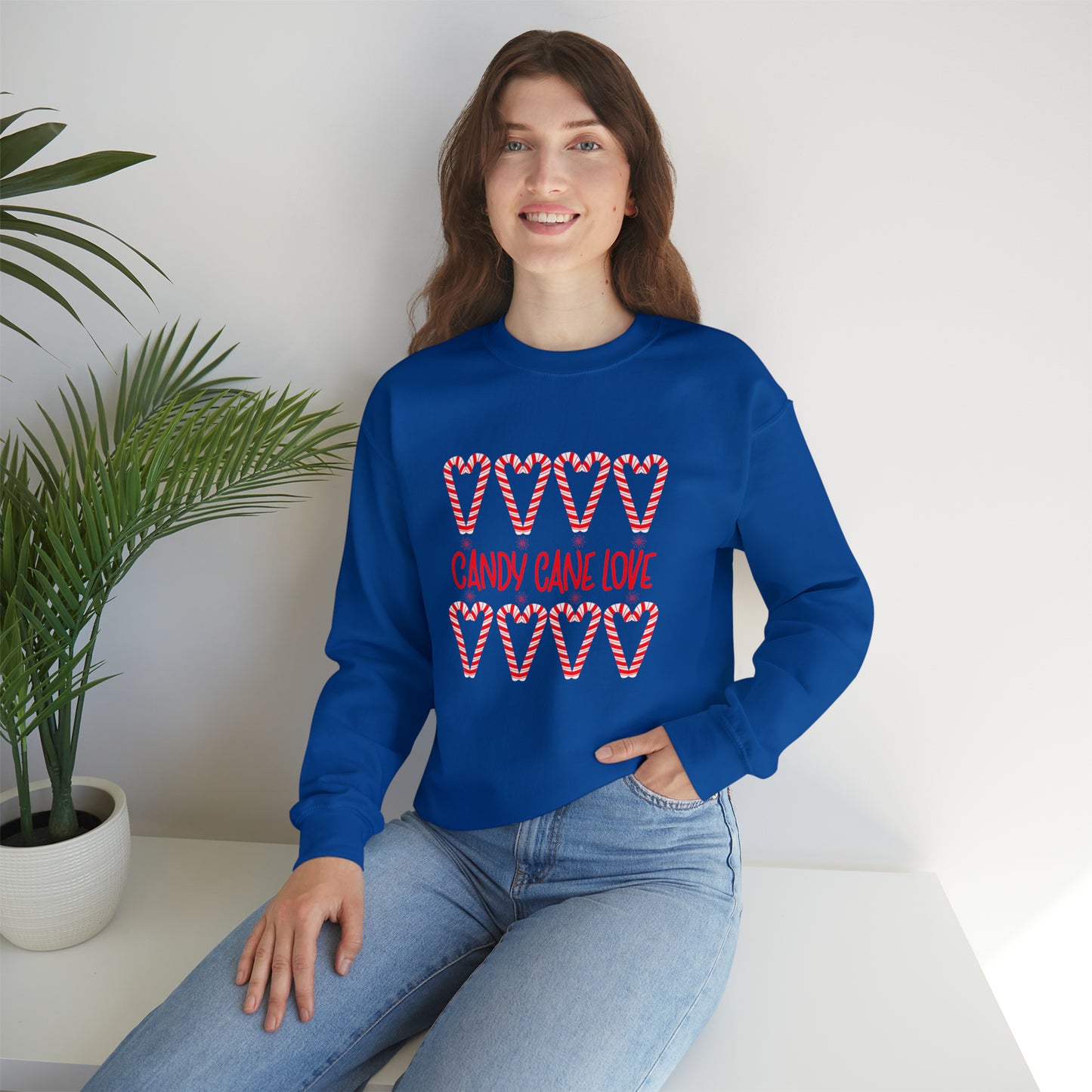 Candy Cane Hearts Unisex Heavy Blend™ Crewneck Sweatshirt