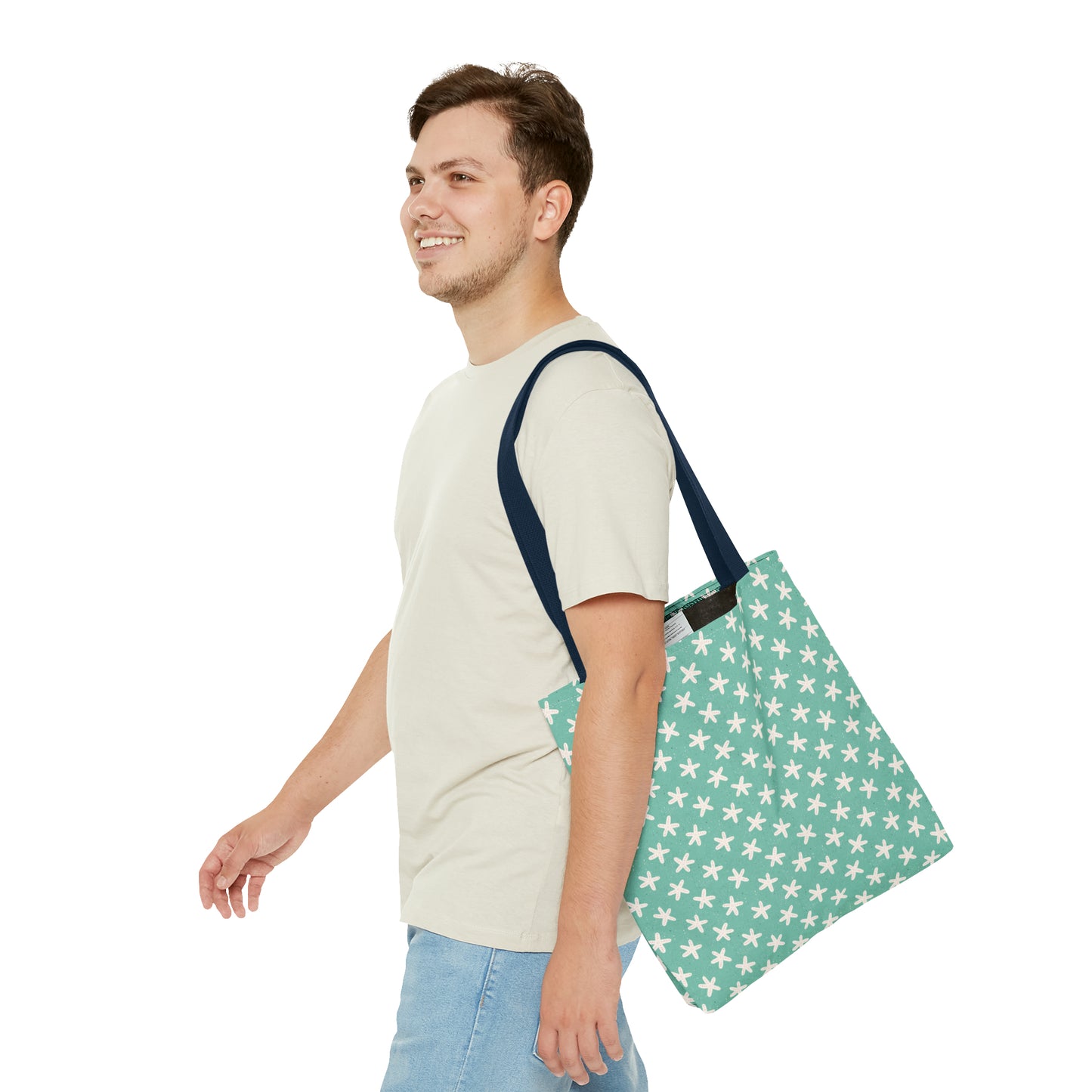 Starfish on Sea Green Tote Bag