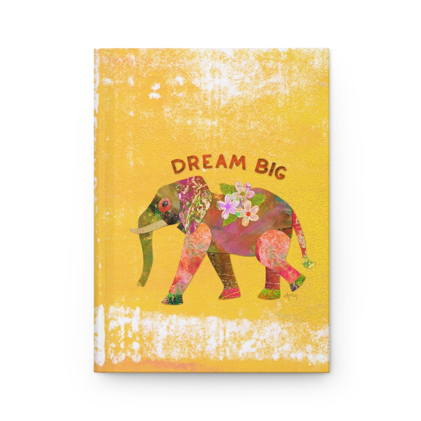 Dream Big Elephant Collage Hardcover Journal Matte