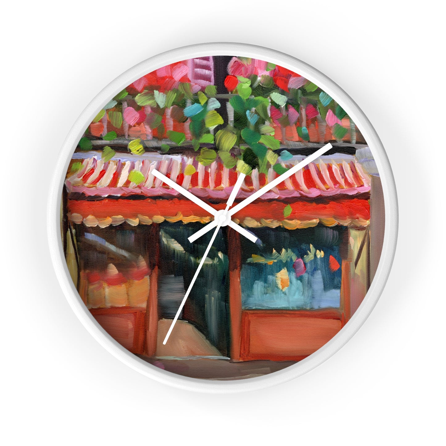 Parisian Café Wall Clock — Vintage Bistro Street Art Timepiece