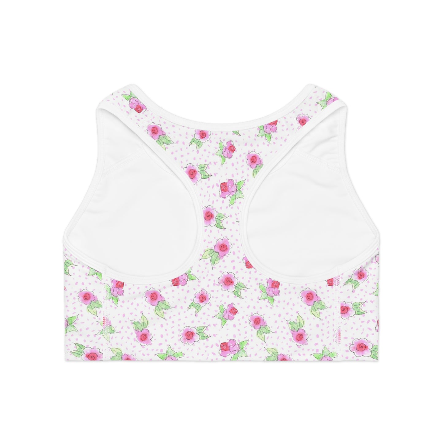 Maria’s Pink Roses Sports Bra