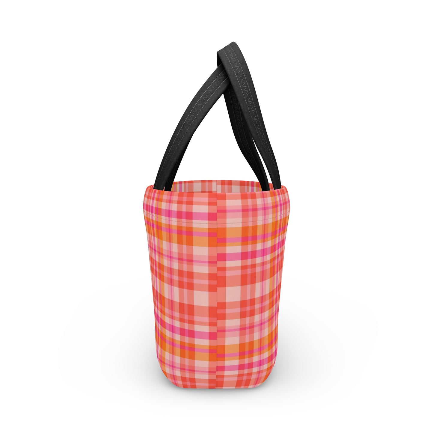 Pink Sunset Plaid Lunch Bag