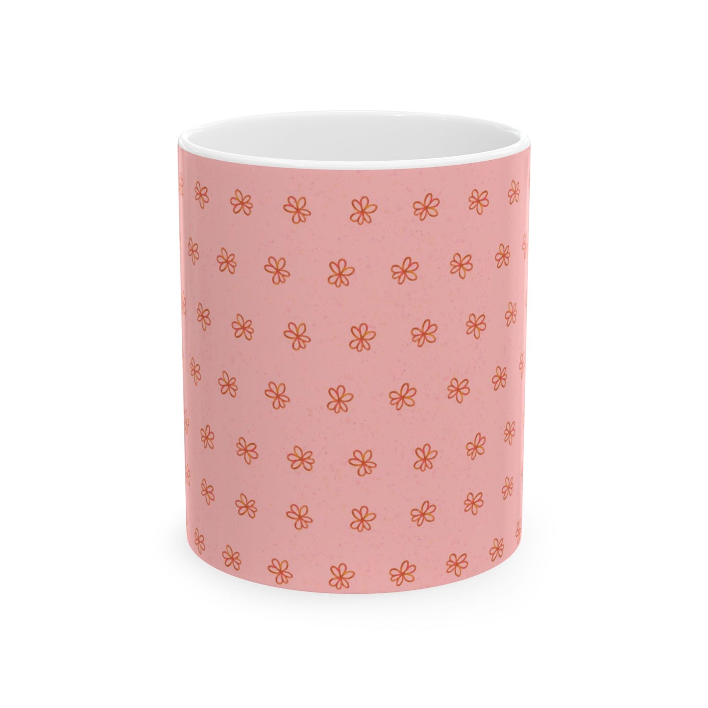 Pink Meadow Flowers Ceramic Mug 11oz