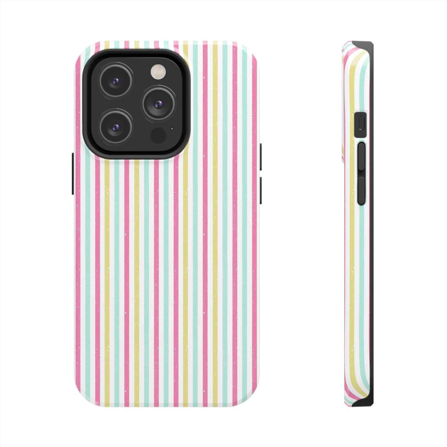 Pastel Stripes on White Tough Phone Cases