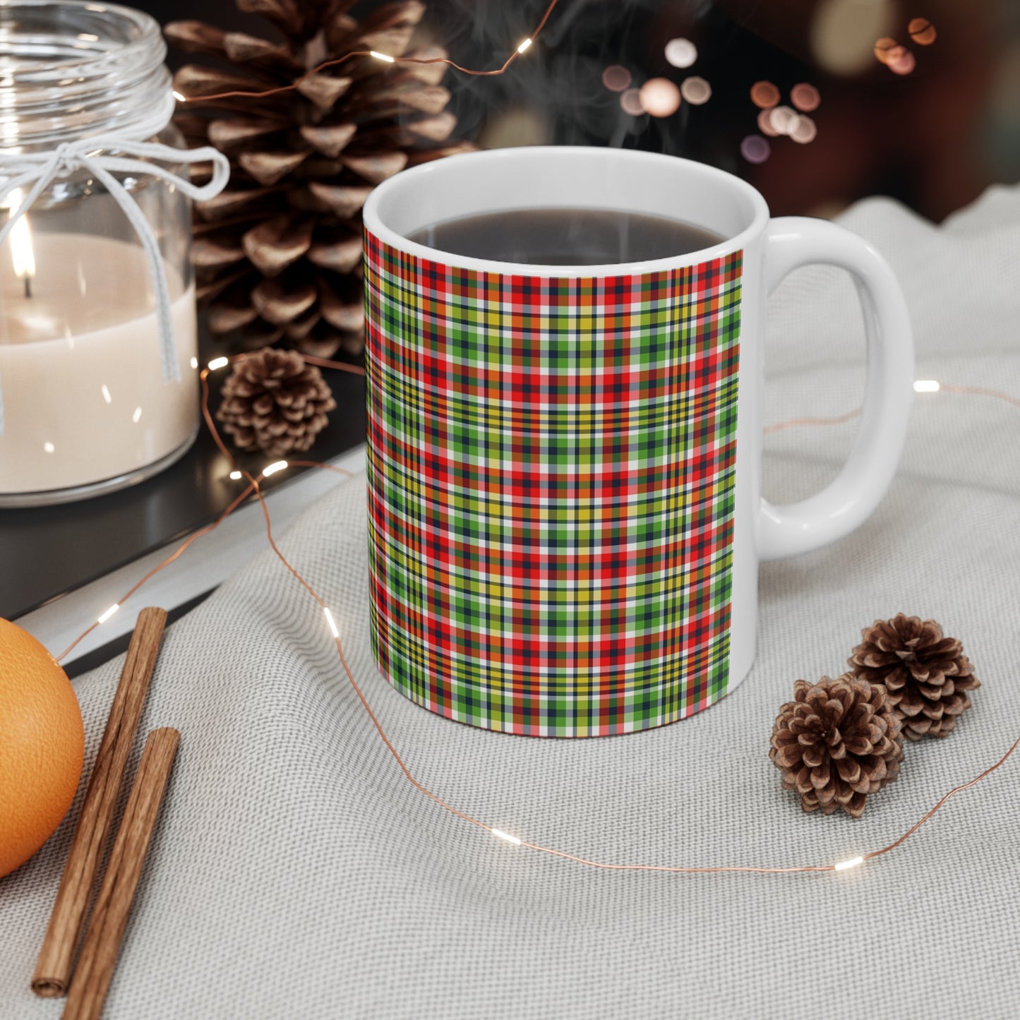 Very Merry Plaid Ceramic Mug 11oz