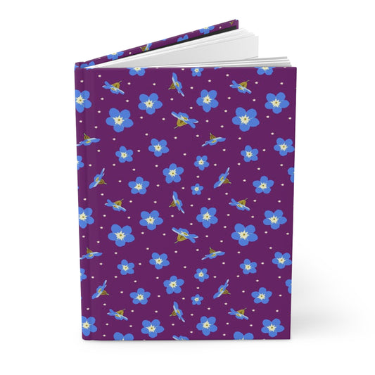 Forget Me Not Flowers Hardcover Journal Matte