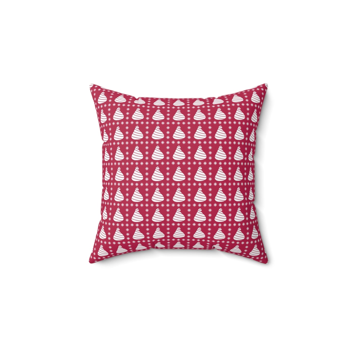 Peppermint Kisses Spun Polyester Square Pillow