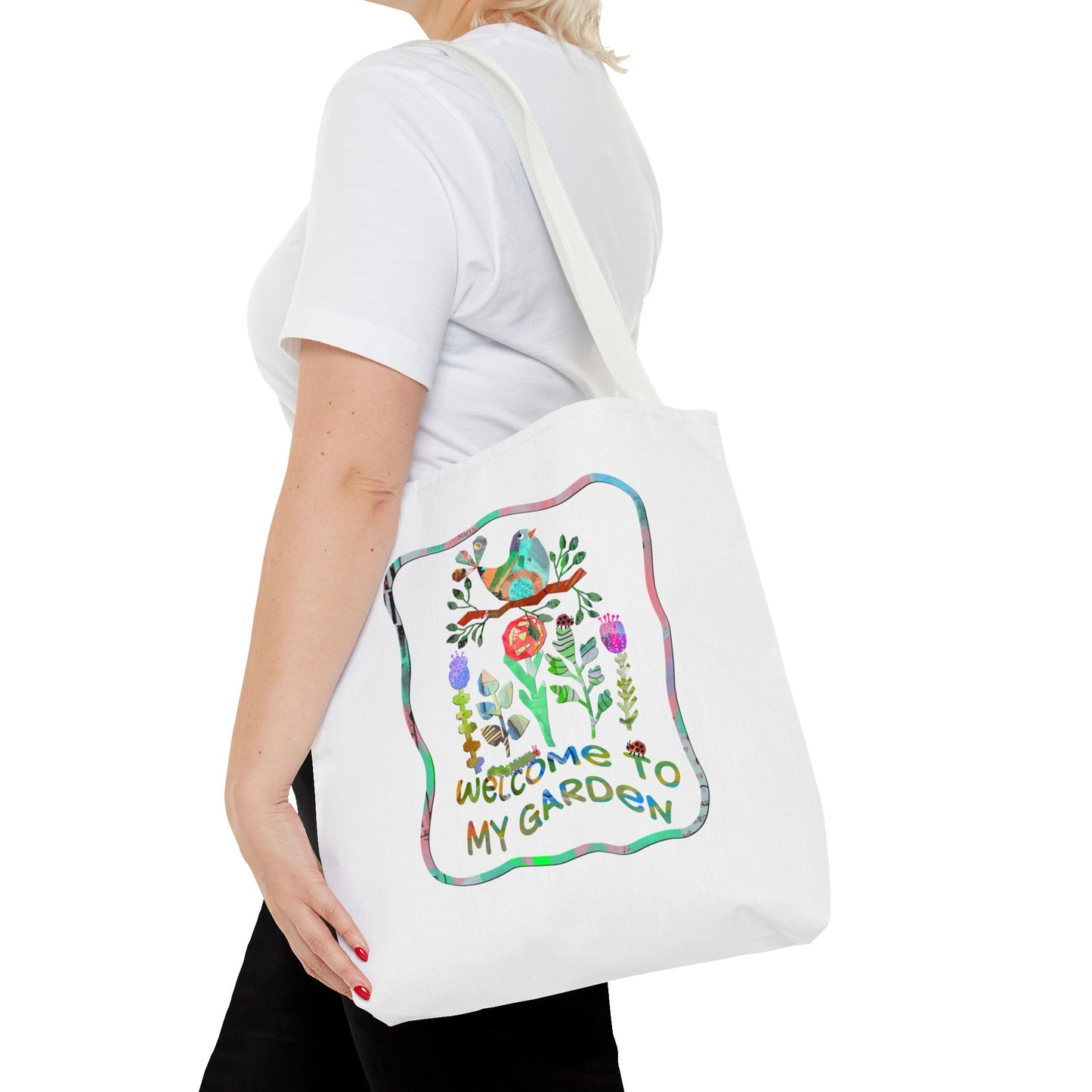 Welcome to My Garden Collage Tote Bag