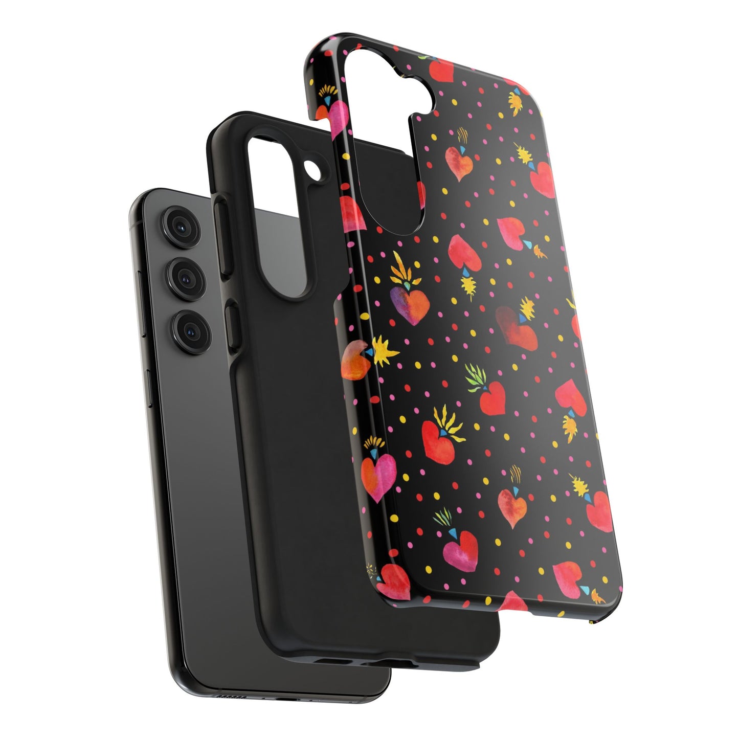 Frida Flaming Hearts Tough Phone Cases