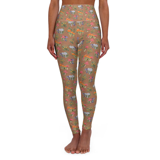 Mushrooms High Waisted Yoga Leggings