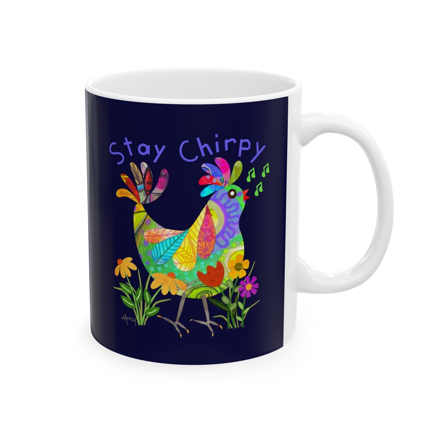 Kooky Bird Collage Ceramic Mug 11oz & 15oz