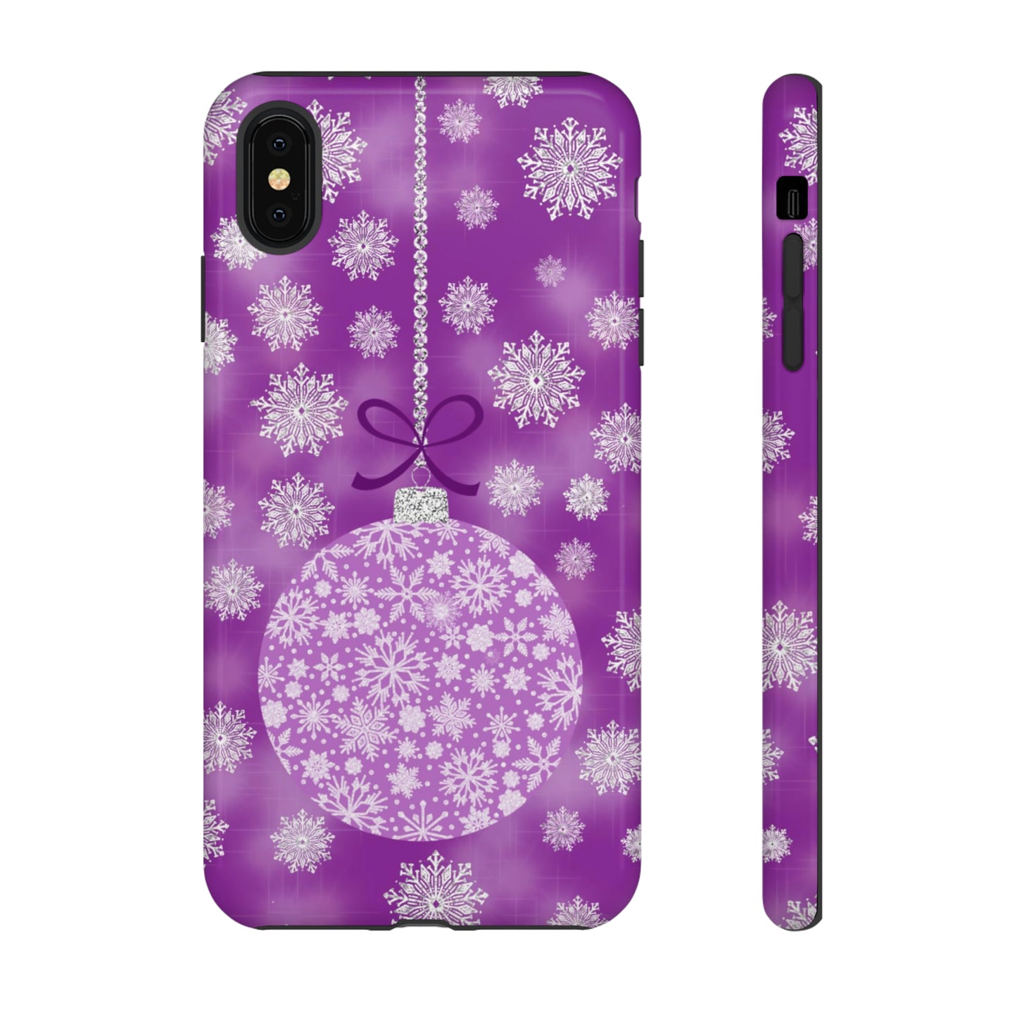 Glittering Snowflake Bauble in Purples Tough Cases