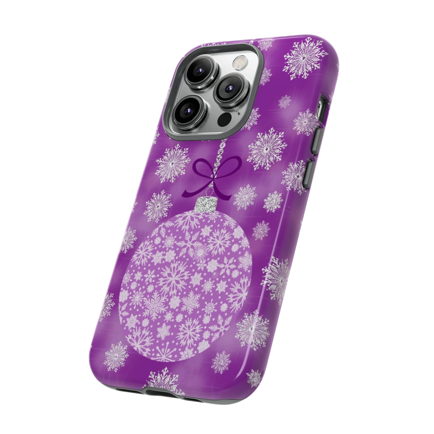 Glittering Snowflake Bauble in Purples Tough Cases