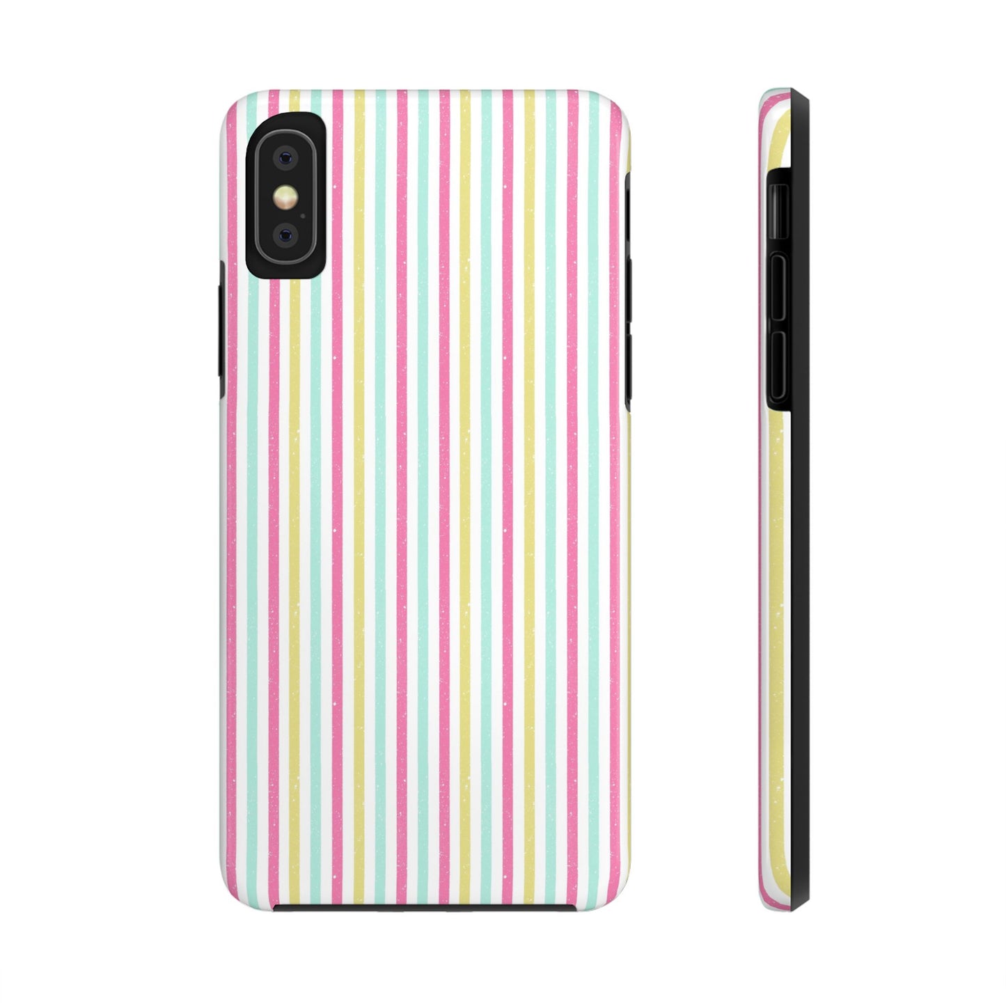 Pastel Stripes on White Tough Phone Cases