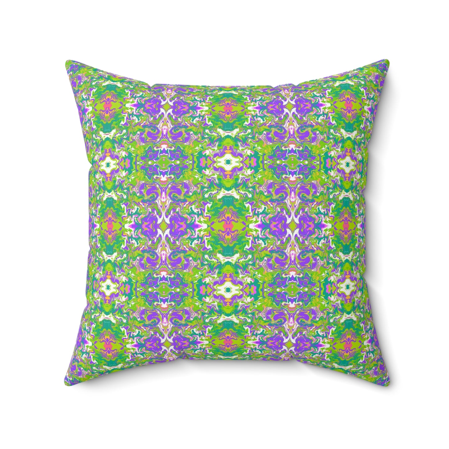 Boho Spring Garden Spun Polyester Square Pillow