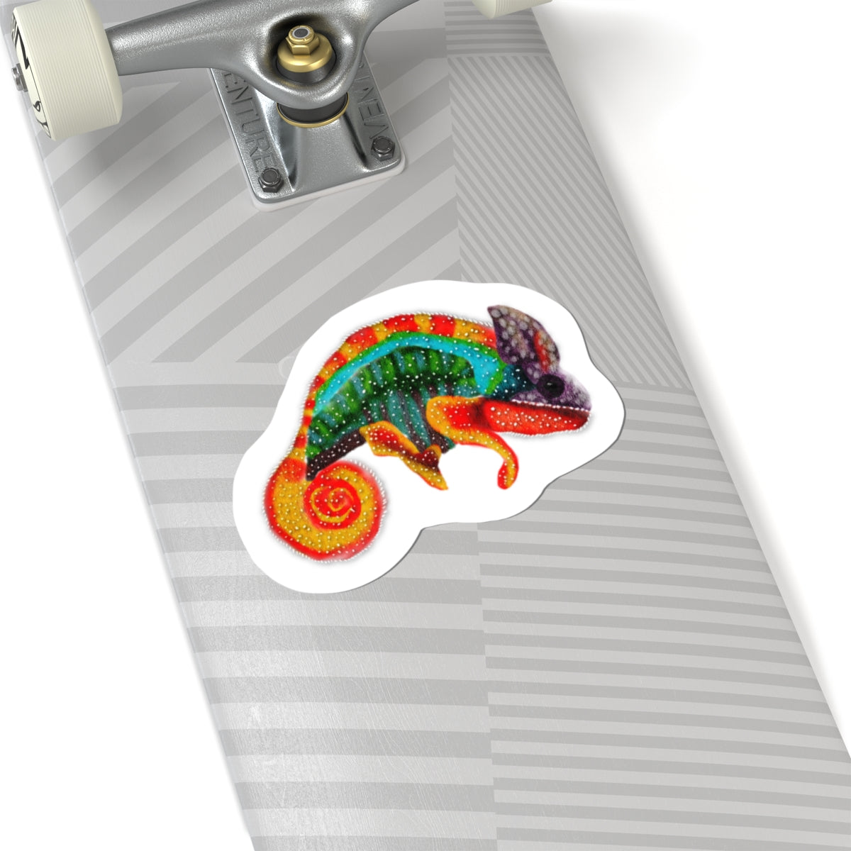 Colorful Rainbow Chameleon from Pico’s Jungle Adventure Book Vinyl Kiss-Cut Sticker