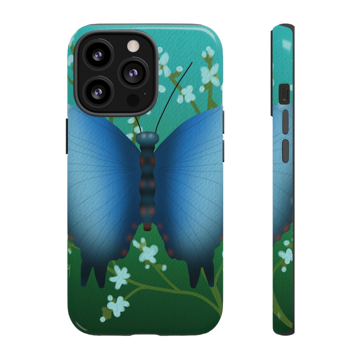 Blue Butterfly Tough Phone Case