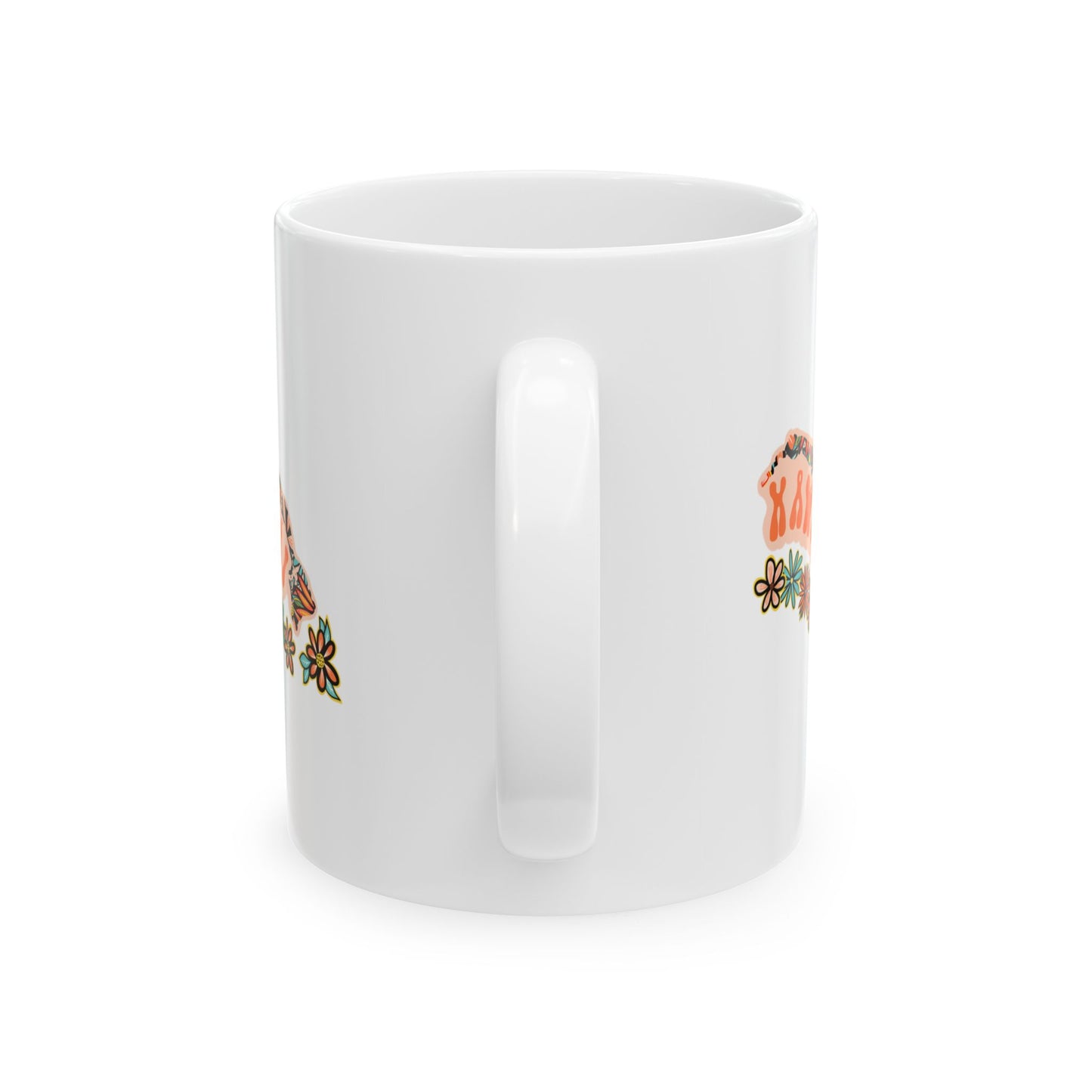 Retro 70s Flowers Hawaii Ceramic Mug 11 oz and 15 oz