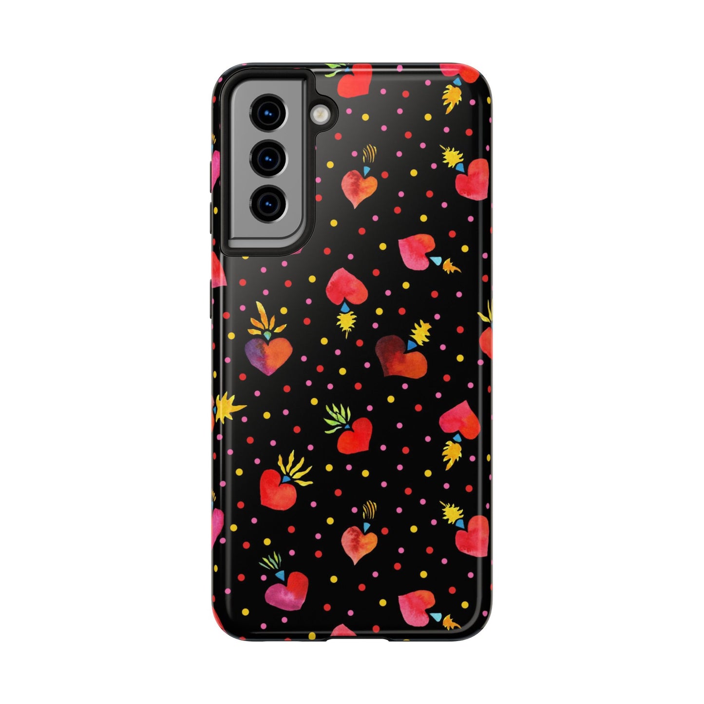 Frida Flaming Hearts Tough Phone Cases