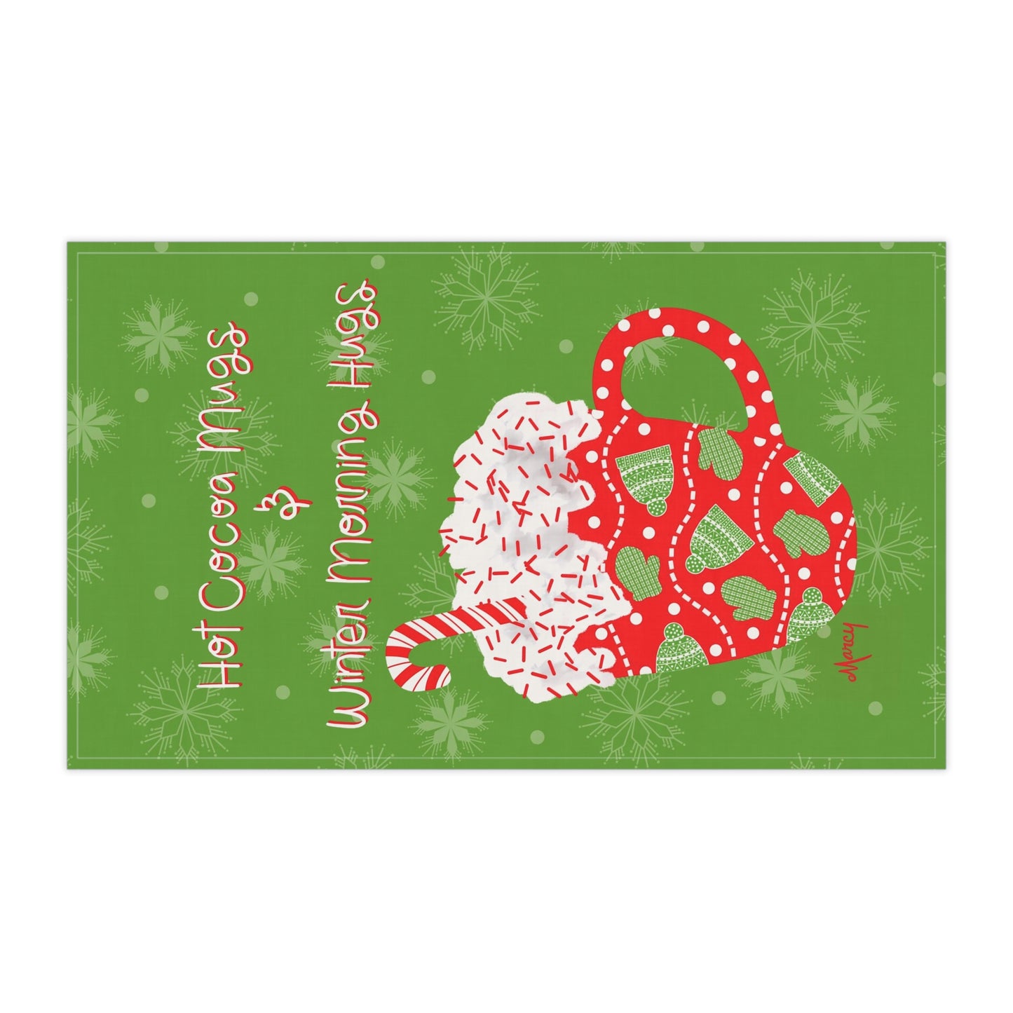 Hot Cocoa Cozy Holiday Mug Kitchen Towel