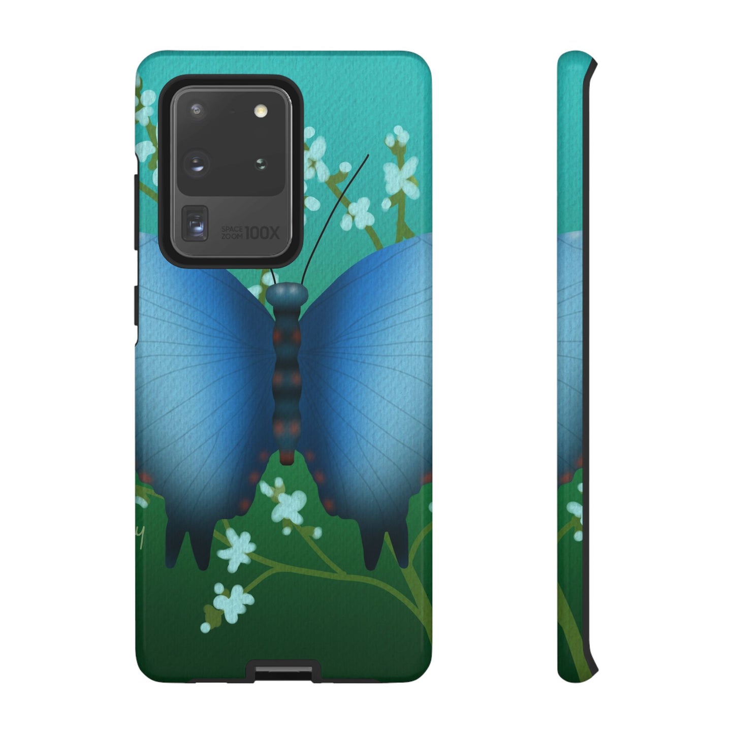 Blue Butterfly Tough Phone Case