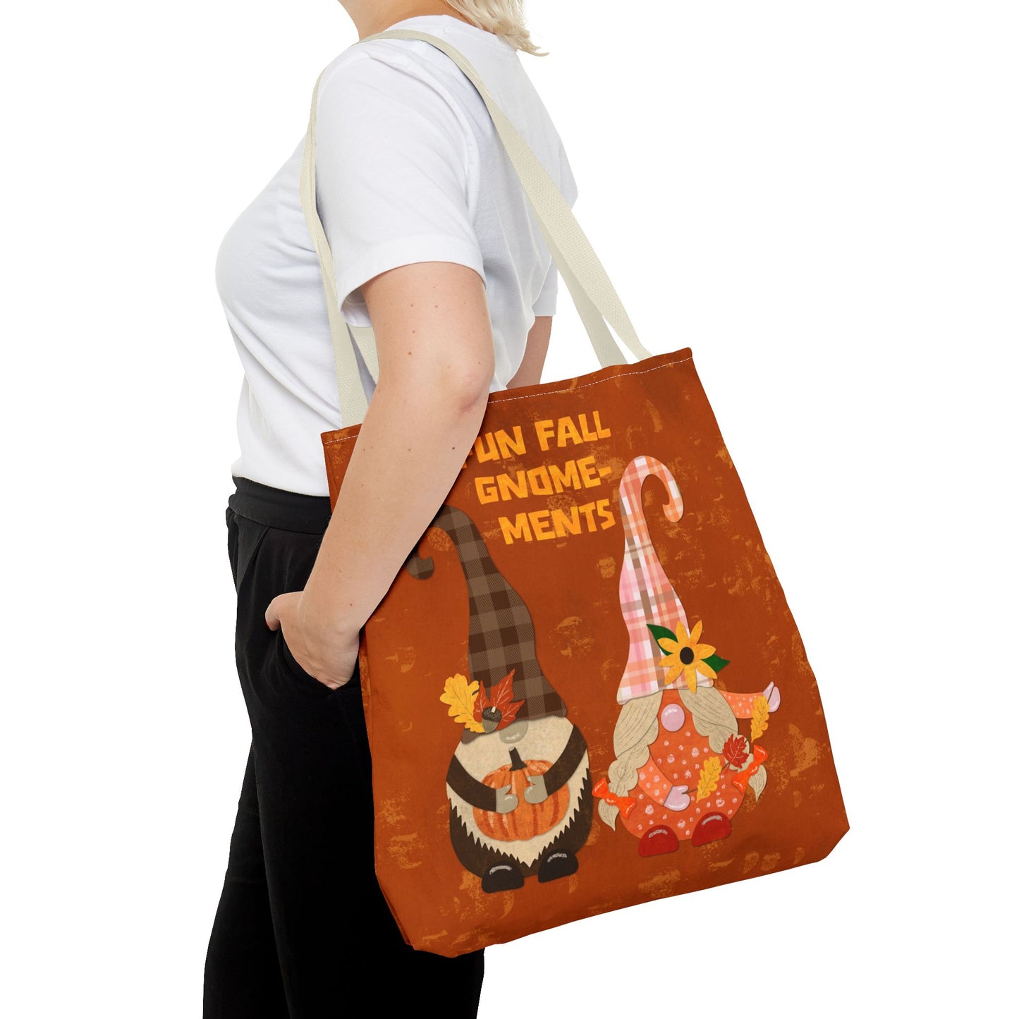 Fun Fall Gnome-ments Collage Tote Bag
