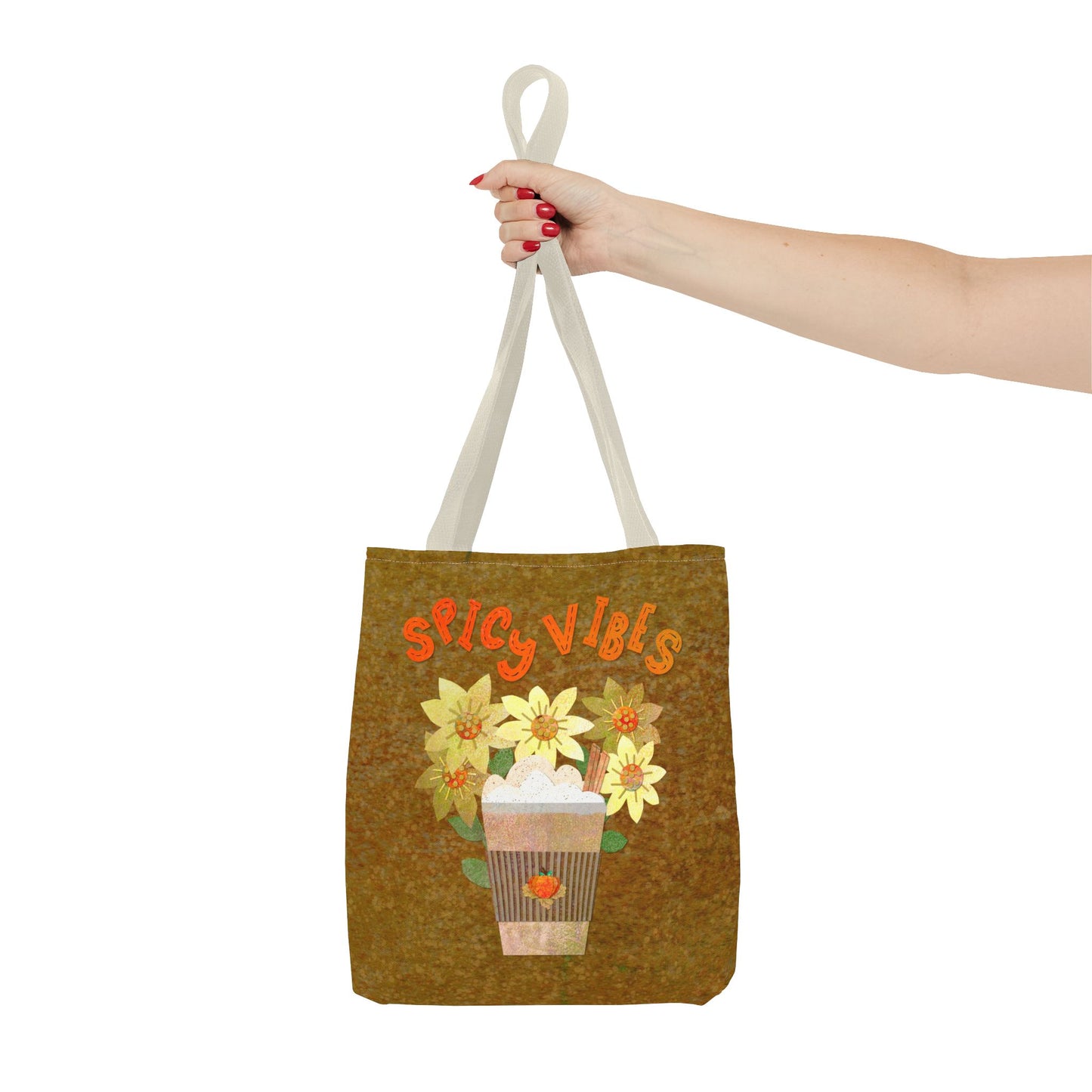 Spicy Vibes Latte Collage Tote Bag