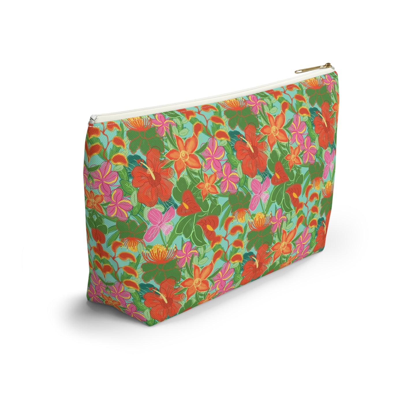 Tropical Flowers Accessory Pouch