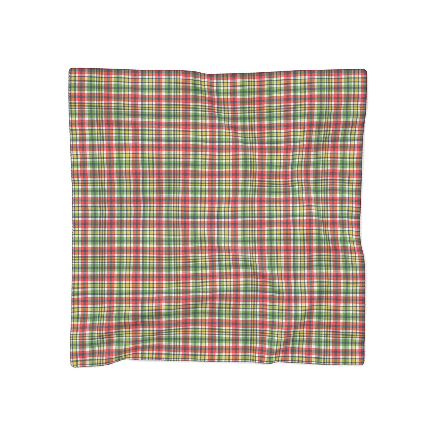 Very Merry Plaid Square Poly Scarf