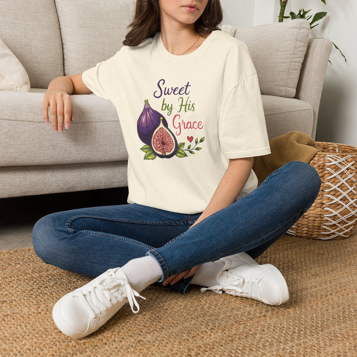 Sweet by His Grace T-Shirt — Christian Fig Illustration