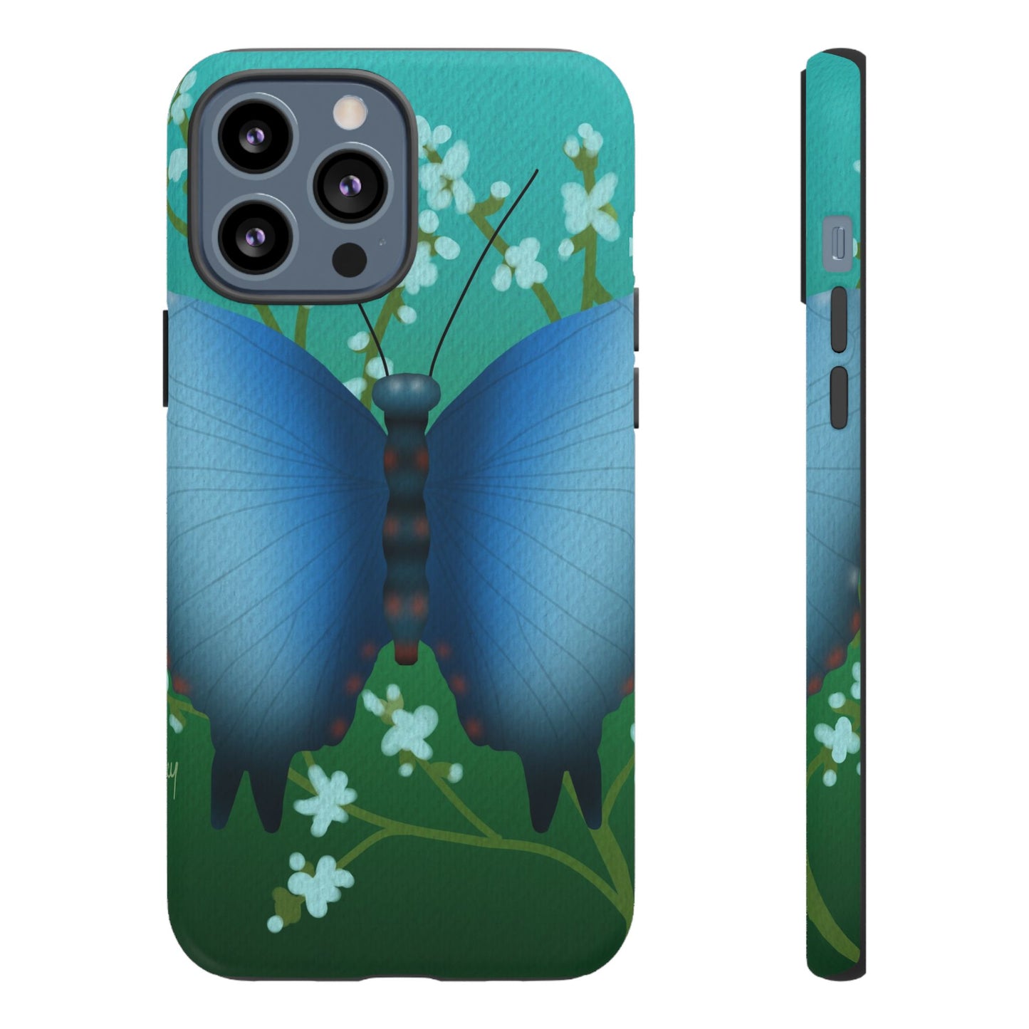 Blue Butterfly Tough Phone Case