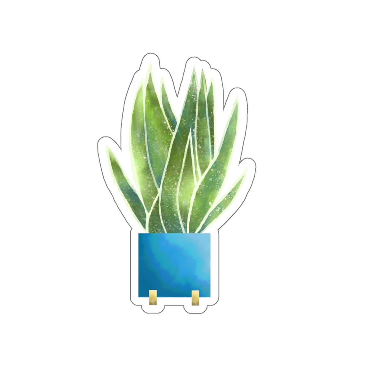 Frida Cactus Potted Aloe Vera Cactus Die-Cut Stickers