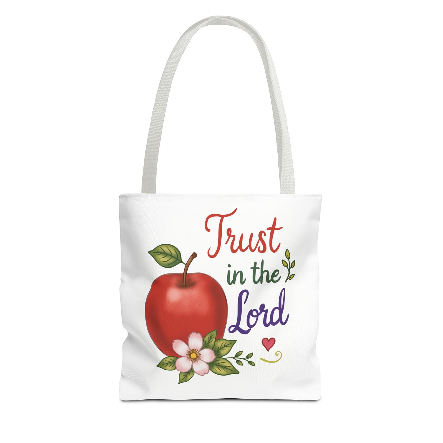 Trust in the Lord Apple Tote Bag — Faith-Based Christian Grocery & Everyday Tote