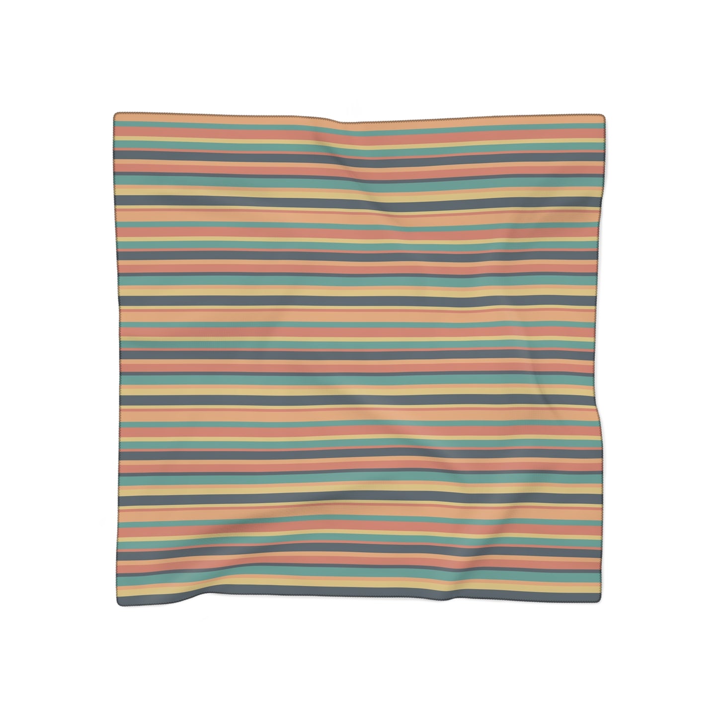 Sunbaked Stripes Square Poly Scarf