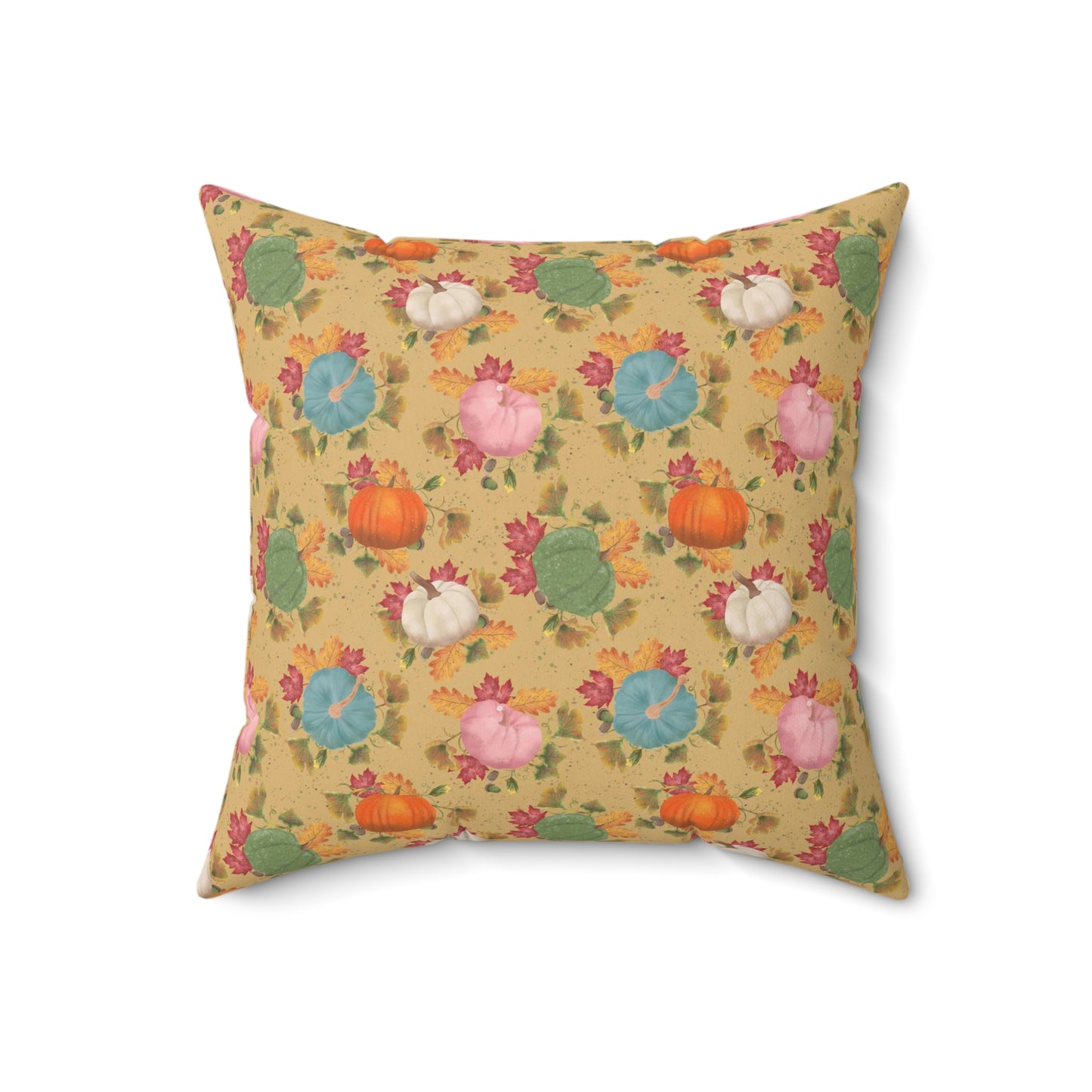 Colorful Pumpkins Spun Polyester Square Pillow