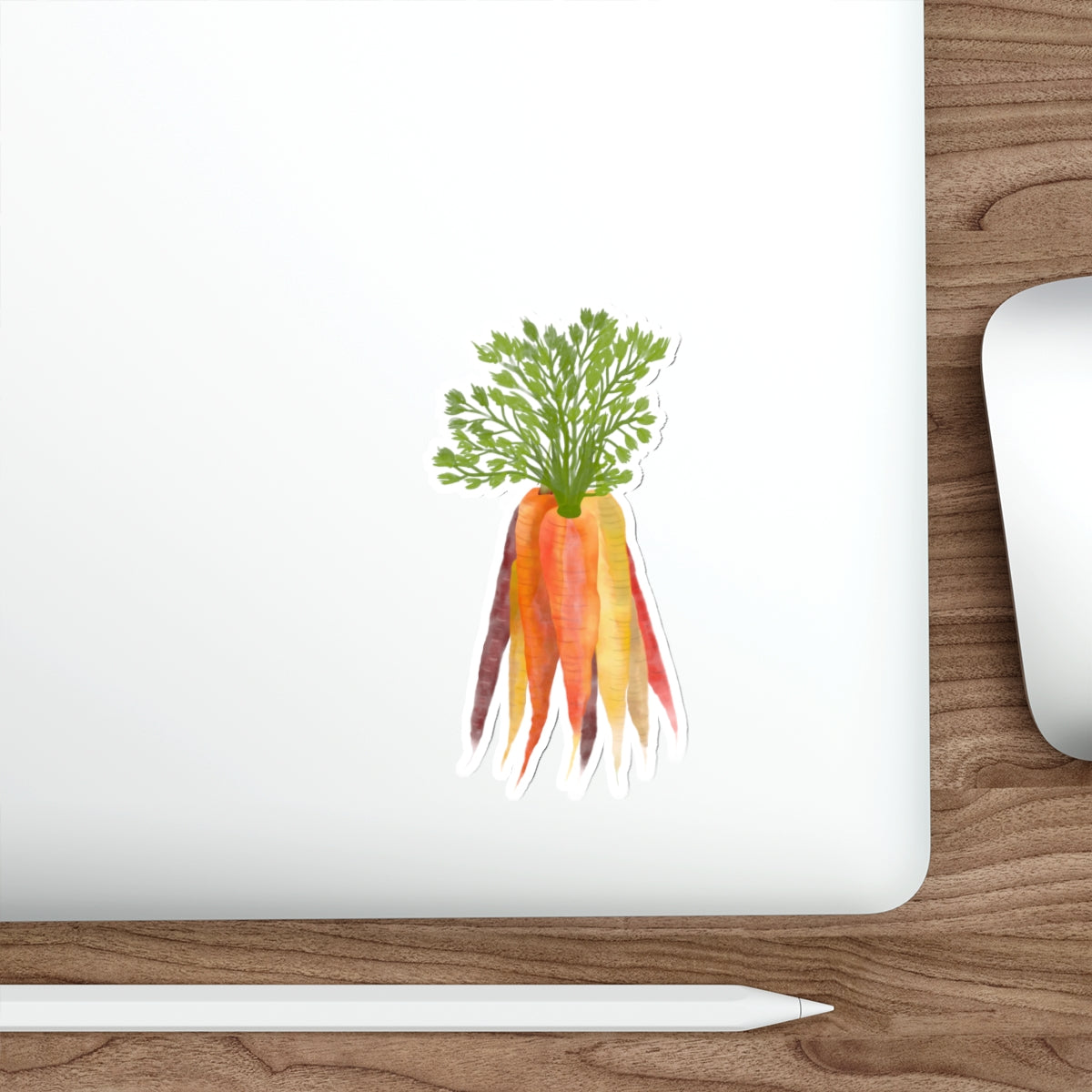 Rainbow Carrots Die Cut Sticker