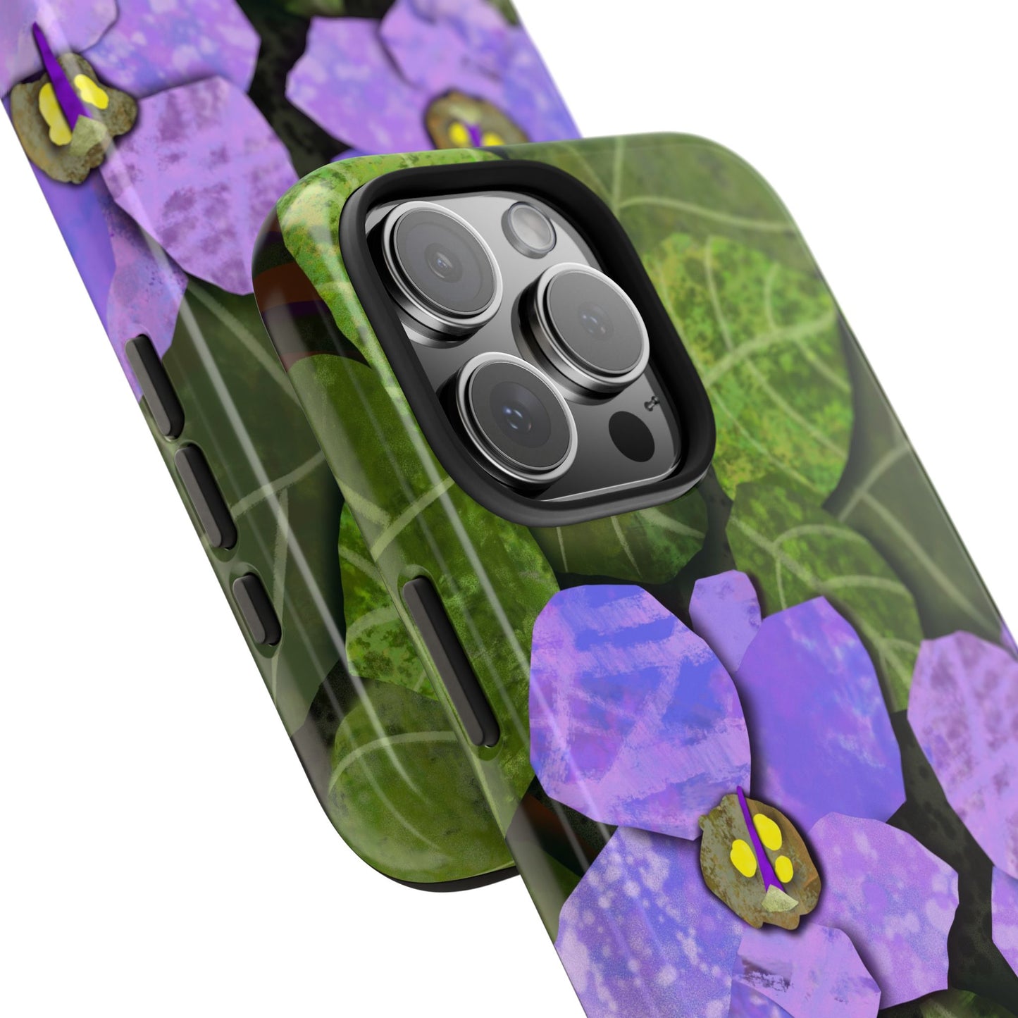 African Violets Collage Art Tough Phone Cases